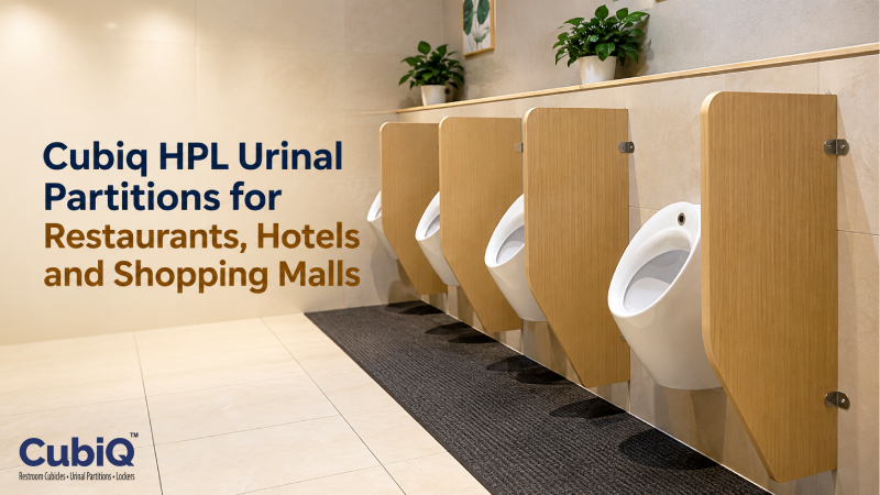 Cubiq HPL Urinal Partitions for Restaurants, Hotels and Shopping Malls